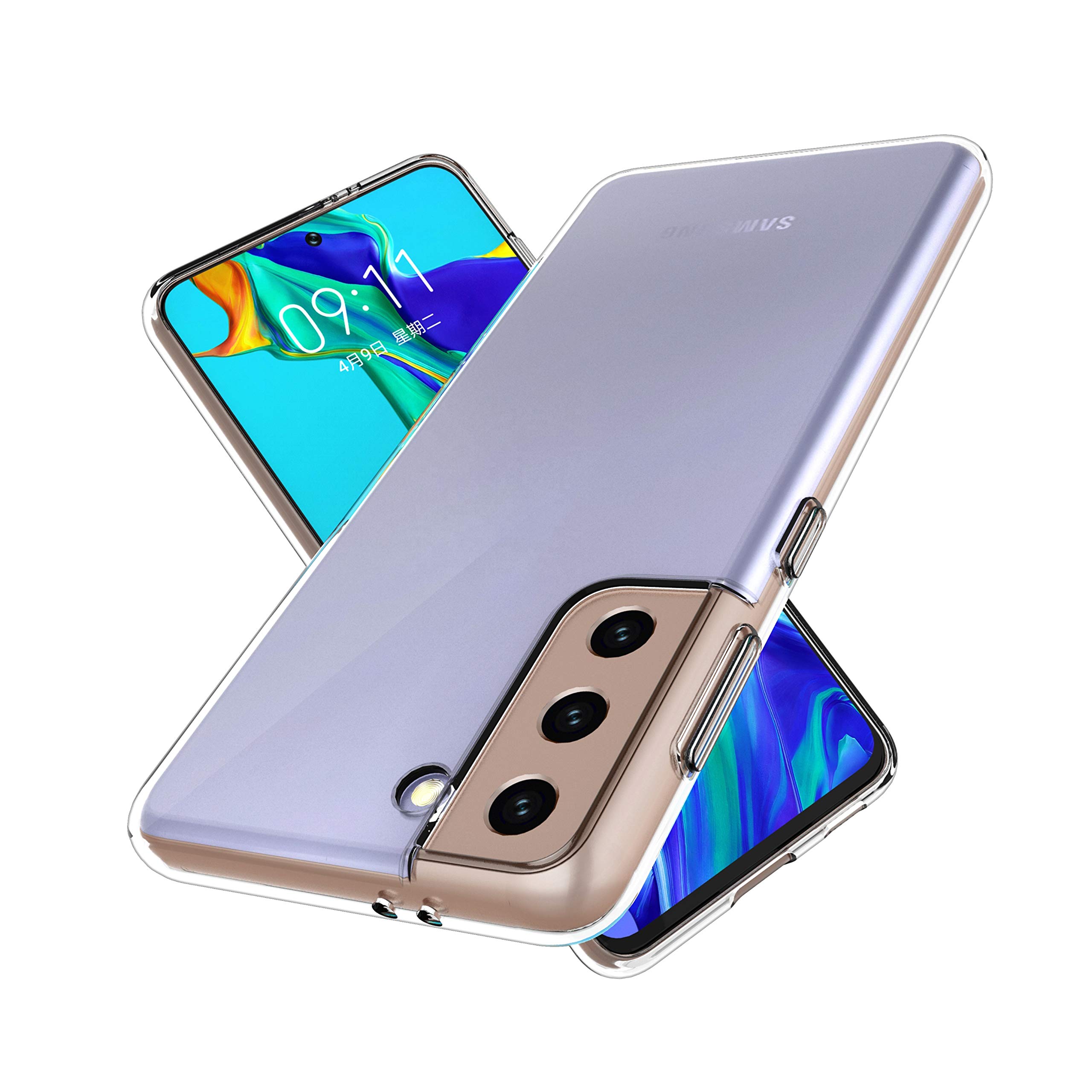 Samsung Galaxy S21 / Plus Ultra Case cover Shock Absorption TPU Rubber Gel Transparent Anti-Scratch Clear Back, HD Crystal by Nice.Store.UAE (Samsung 5G)