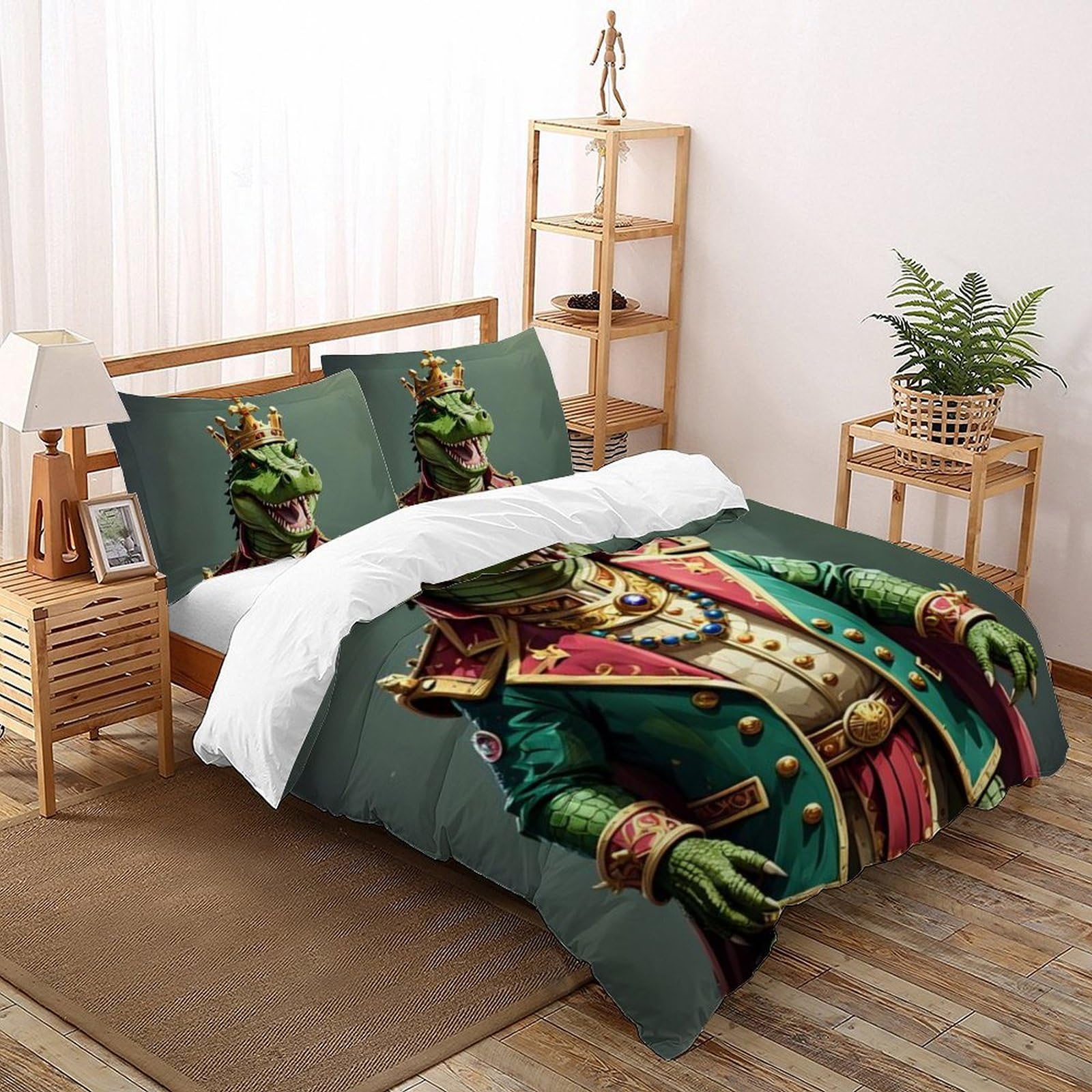 Housse de couette animaux de la jungle 200x200 pour chambre d'enfant originale