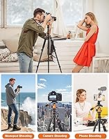 Vista 5 de JOILCAN Camera Tripod, 83" Aluminum Tripods & Monopods with Metal Handle, Heavy Duty Tripod for DSLR Camera Lasers Binoculars Telescope Spotting