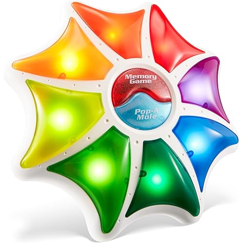 SYNCFUN Handheld Game for Kids 8-12, Portable Travel Games, Lights and Adjustable Sound, Ages 8+
