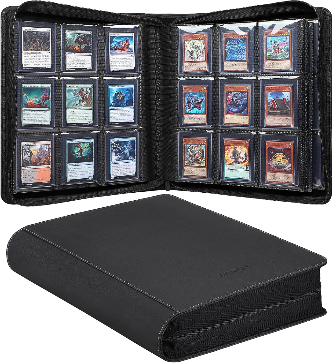 9Pocket Trading Card Toploader Binder, Holds 360 3"x 4