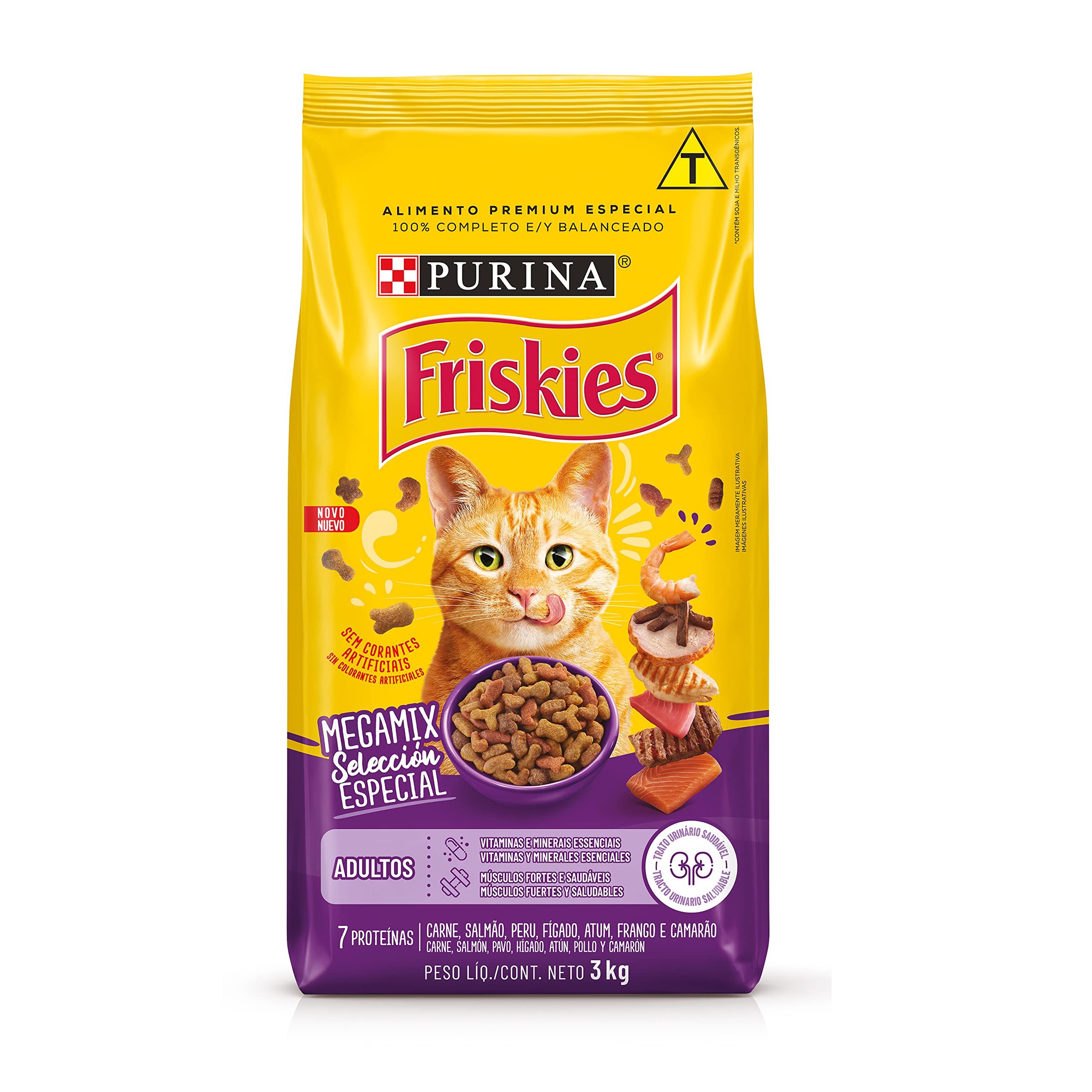 PURINA FRISKIES RAÇÃO GATOS ADULTOS FRISKIES MEGAMIX 3KG