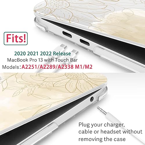 Miniatura 2 de Tuiklol Compatible con MacBook Pro 2022 de 13 pulgadas M2 Clip, versión 2021 2020 M1 A2338 A2289 A2251, carcasa rígida para MacBook Pro de 13