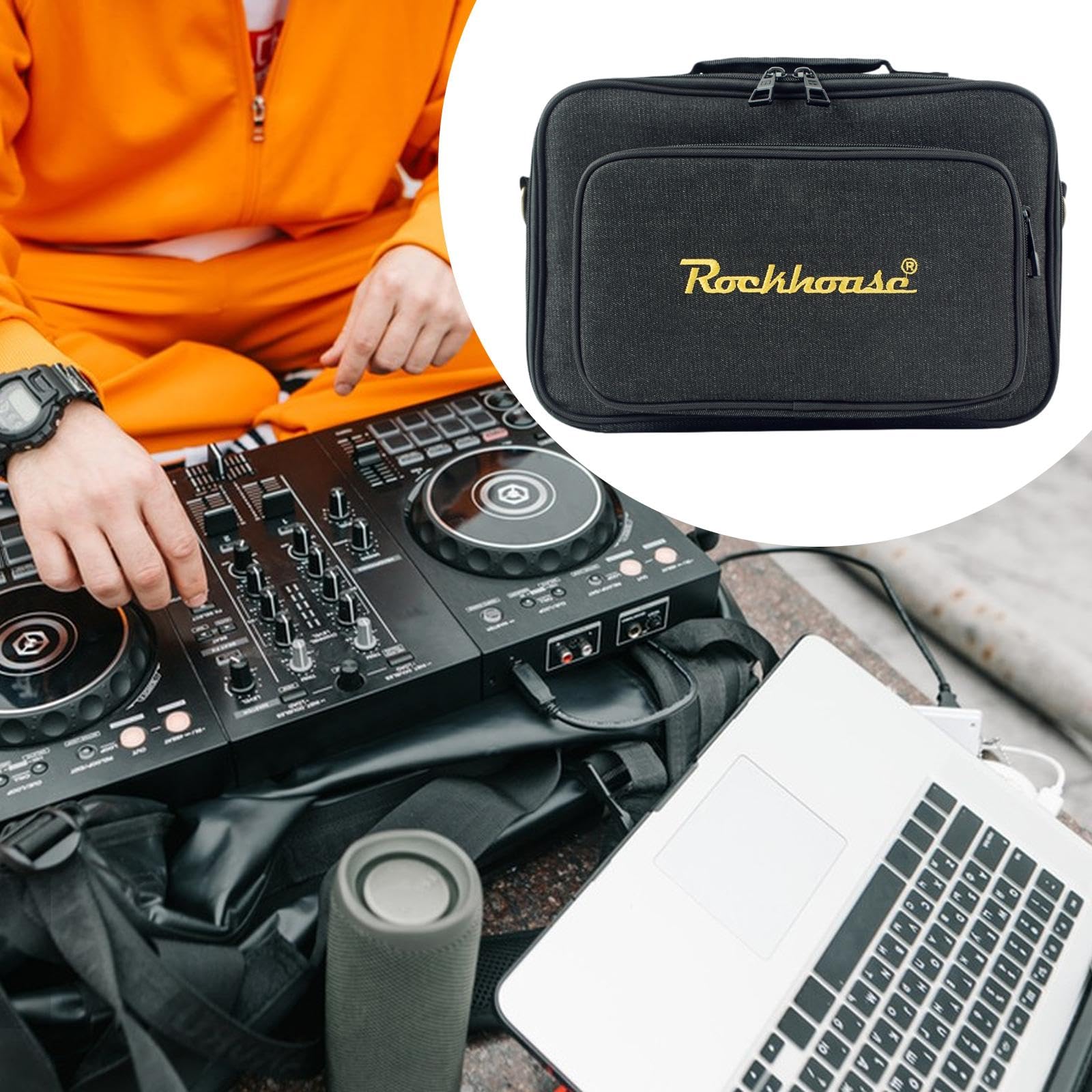 Bolsa de Almacenamiento para Pedalera de Efectos de Guitarra, Estuche de Transporte para Pedalera de Guitarra, Bolso de Mano Profesional para Pedalera, Negro, S