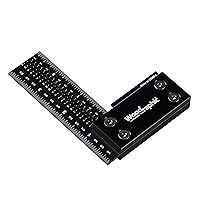 Vista 14 de Regla cuadrada de precisión para medición y marcado - Herramienta de enmarcado de acero y aluminio para uso profesional en carpintería (30 cm)