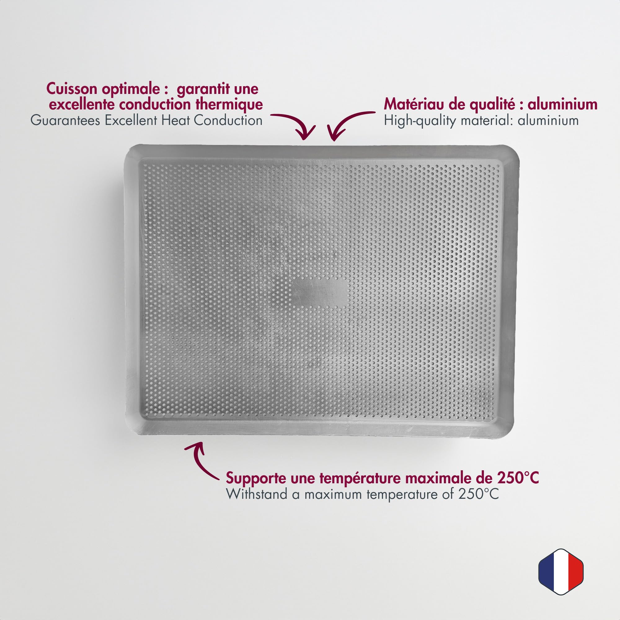 615530 Perforated Aluminum Pastry Sheet 11.56 Inch x 15.44 Inch x 0.4 Inch High
