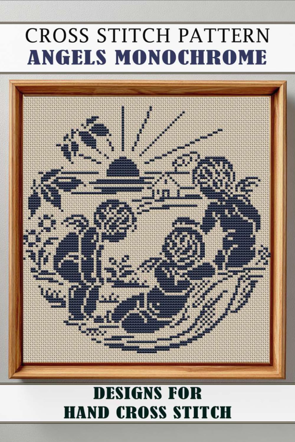 Cross stitch patterns Angels Monochrome: Easy Designs for Hand Cross Stitch