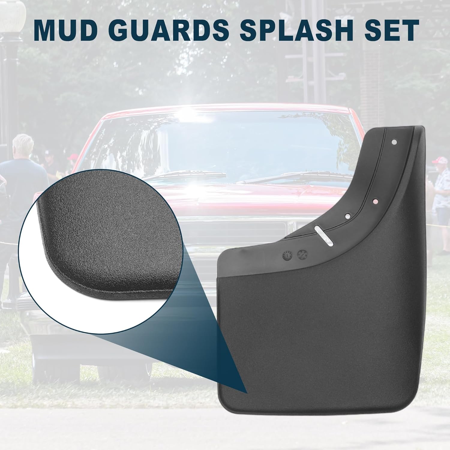 Mud Flap Splash Guard for Chevrolet C1500 1988-1998 Durable | Front & Rear Side Mudflaps with Mount Accessor 1 Set