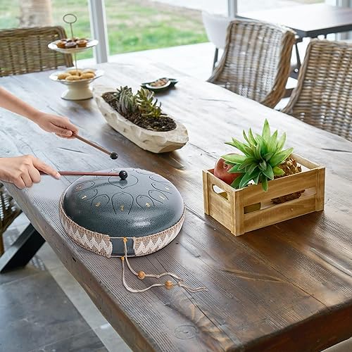 Miniatura 7 de Lexington TGD-1213A 13 Notas 12 Pulgadas De Acero Lengua Tanque Tanque Tambor Set C Key, Jade Celadon