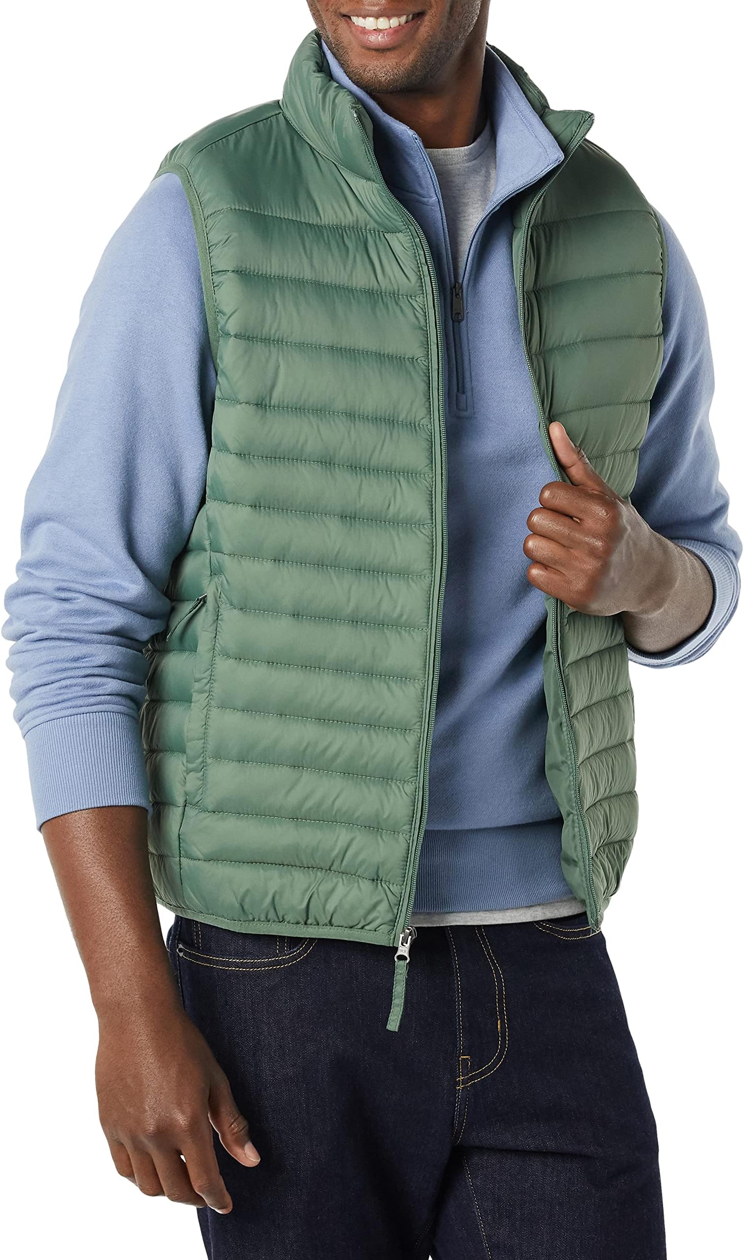 mens Lightweight Water-Resistant Packable Puffer Vest Down Alternative Coat