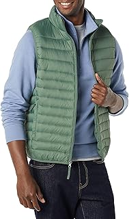 Chaleco Plumífero Plegable y Ligero, Resistente a la Lluvia Hombre