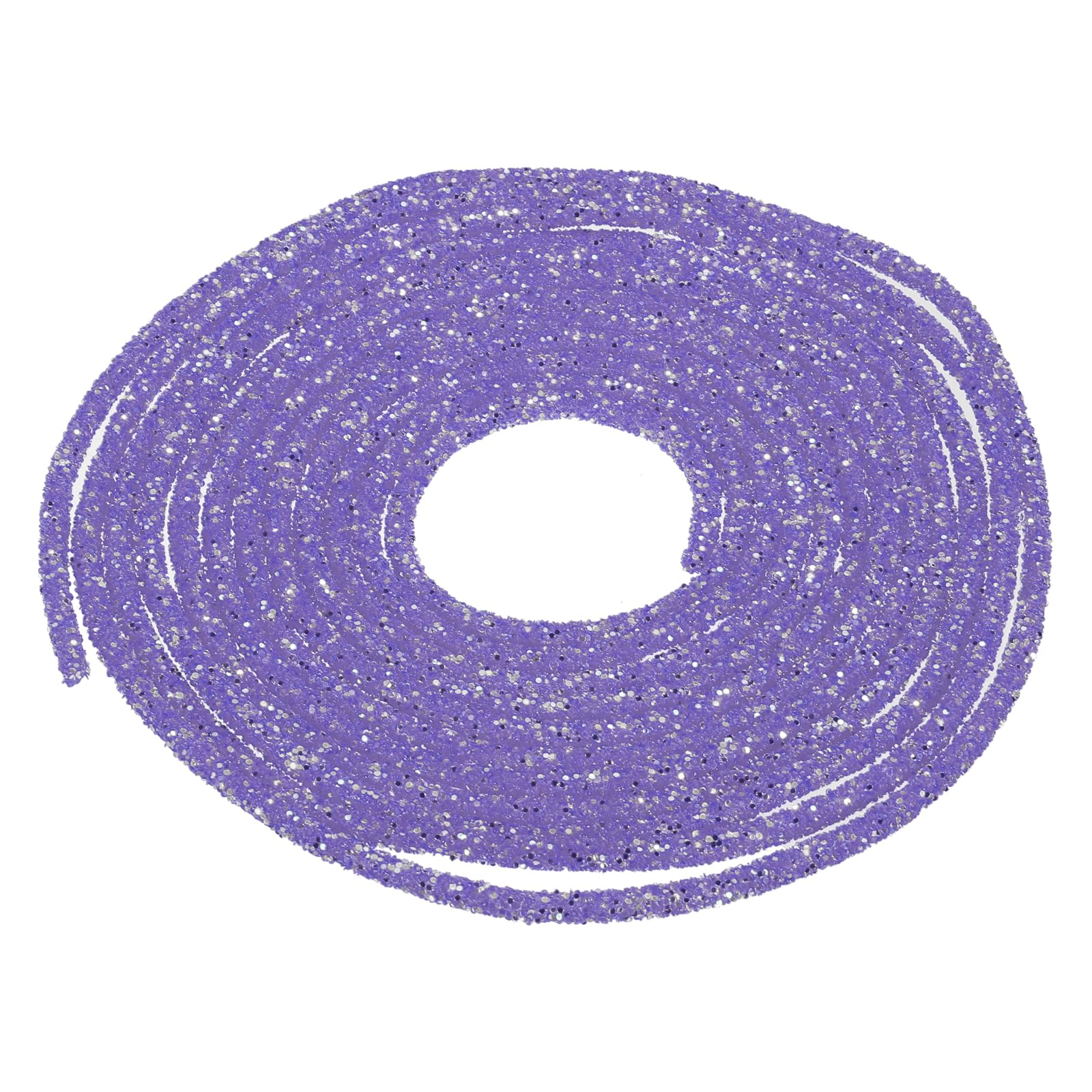 sourcing map 5 Yard 6mm 0.24 inch Glitter Sequins Rope Sequins Rhinestone Tube Cord for DIY Wedding Dresses Costume Clothing Shoes Jewelry Accessory Clear White — view 241