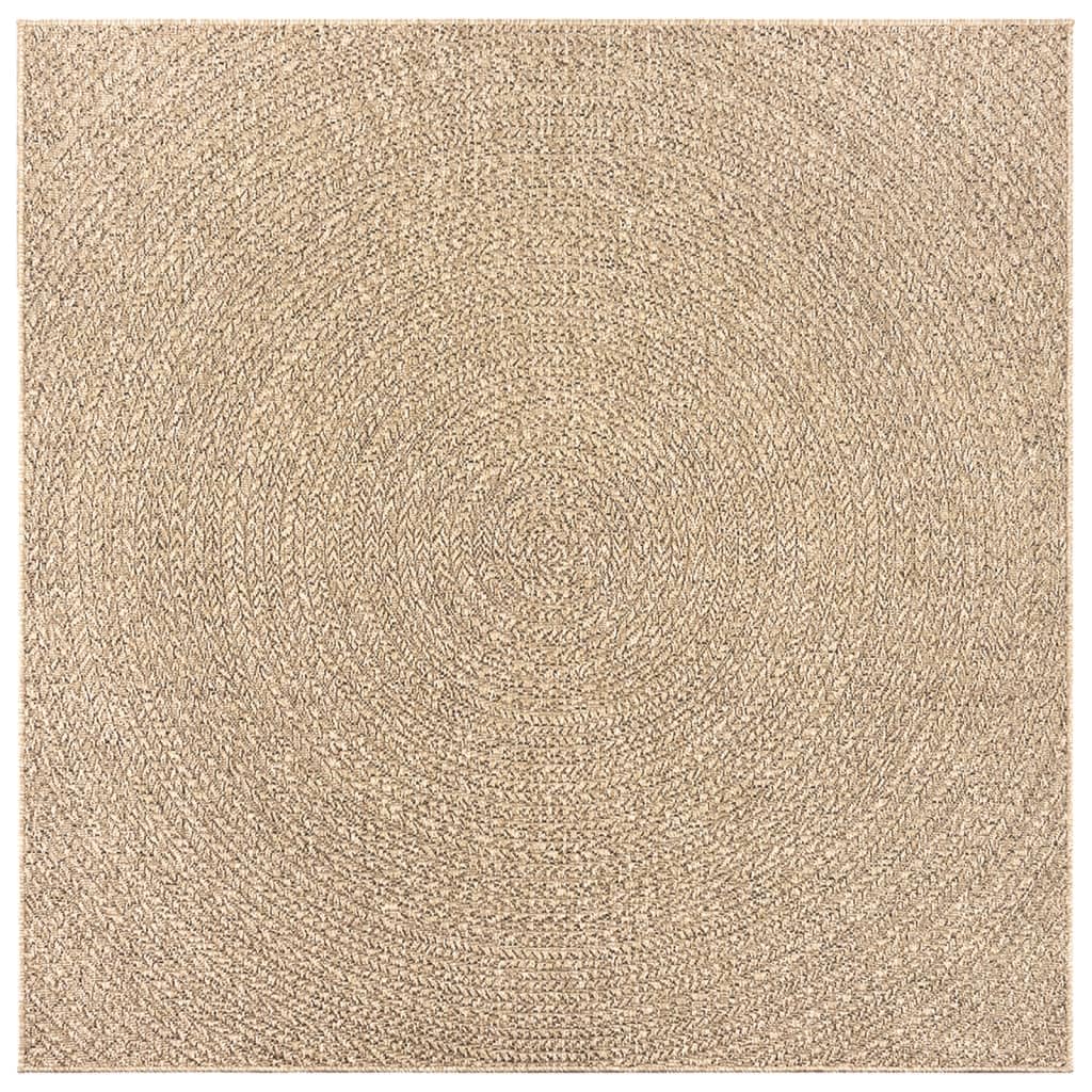 Tapis de sol aspect de jute ZIZUR 200x200 cm, l'élégance naturelle des grands espaces