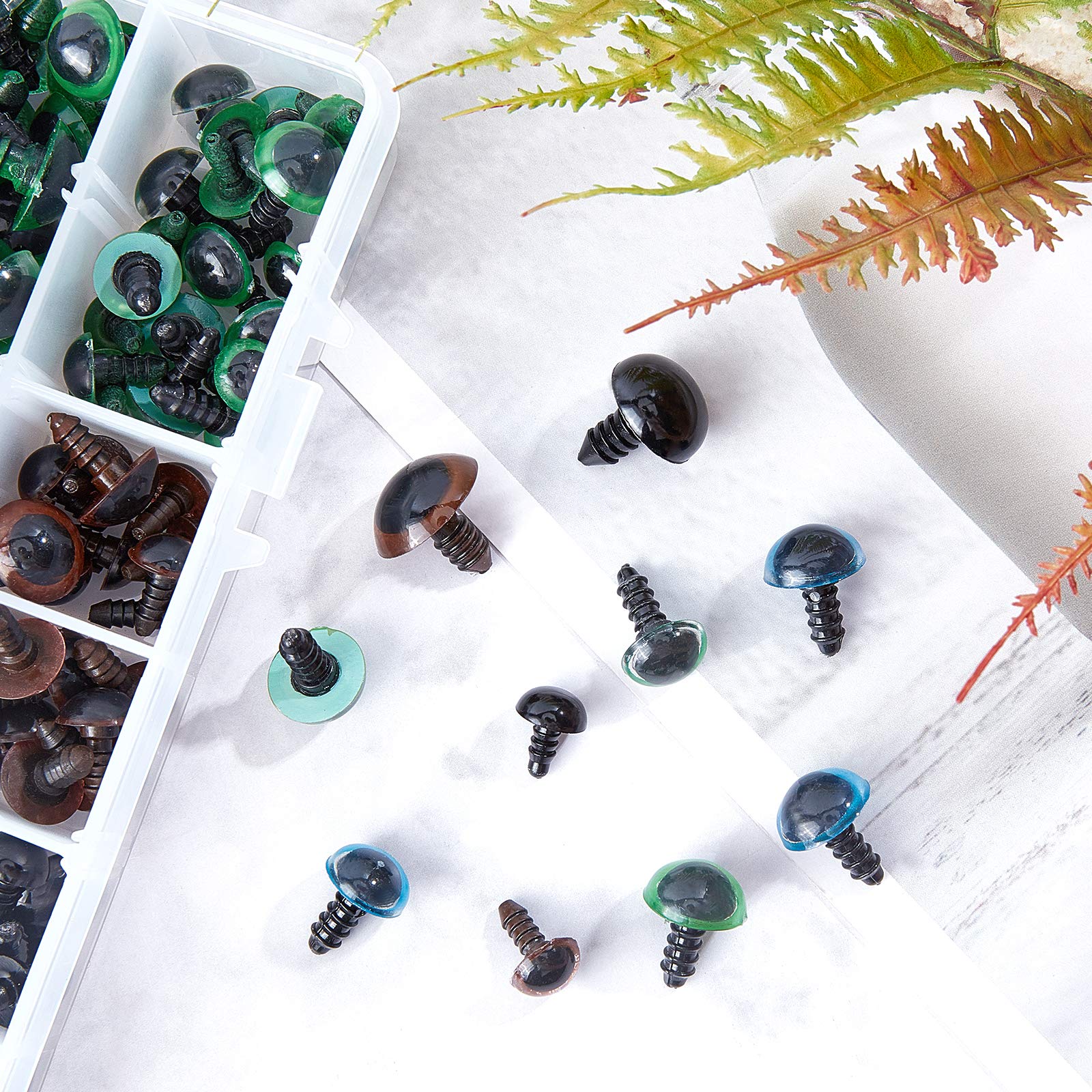 PH PandaHall 70 Occhi Di Sicurezza In Plastica Per Pupazzi, 7 Colori, 18mm, Con 70 Rondelle, Ideali Per Bambole, Orsacchiotti, Amigurumi E Creazioni Fai-da-Te - 3