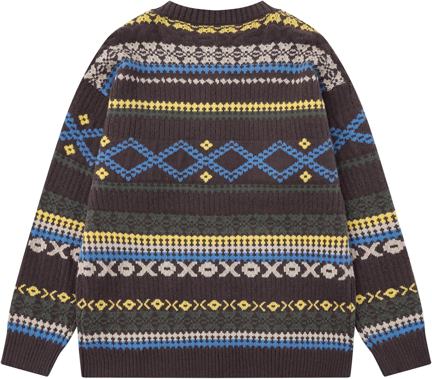 Aelfric Eden Cardigan Sweater Vintage Open Front Knit Cardigans Graphic Color Blocking Sweaters Streetwear 2025 Outfits - Image 2