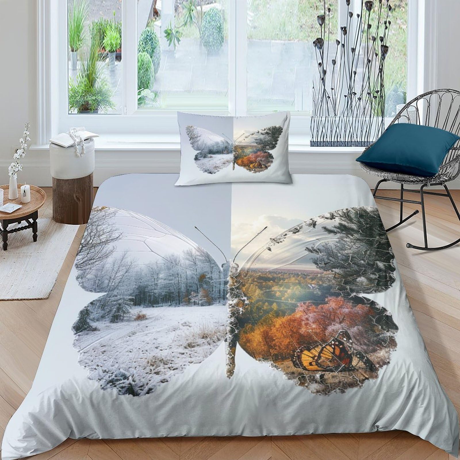 Housse de couette lit simple zippée pour lit de fille ou garçon