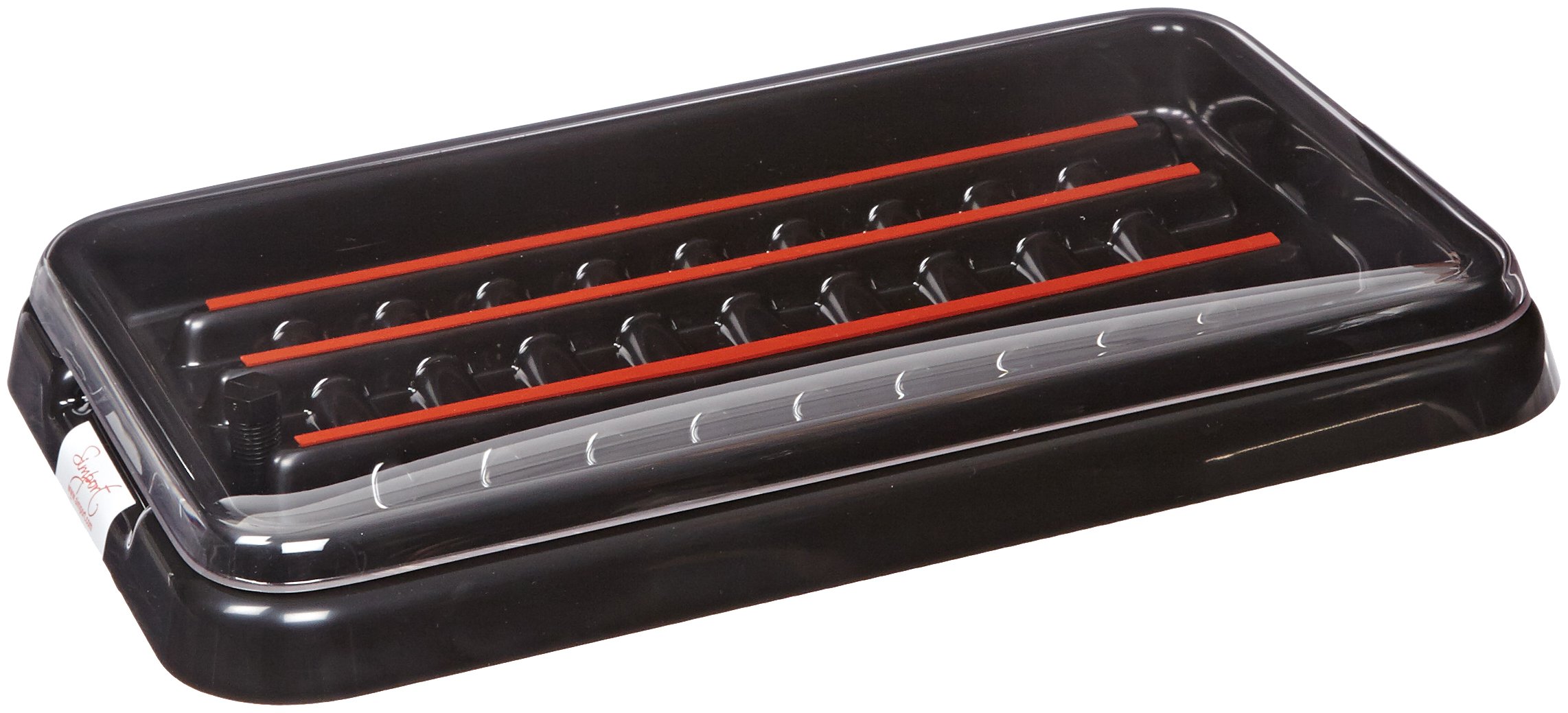 Simport Stain Tray M920-1 ABS Plastic Slide Staining System with Clear PETG Lid, Capacity of 20 Slides, 15" L x 9-3/8" W x 1-3/4" H