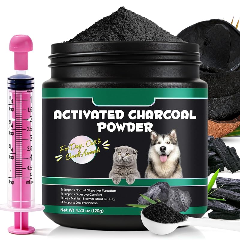 Carvão ativado para cães e gatos de casca de coco RSGRT 120 g