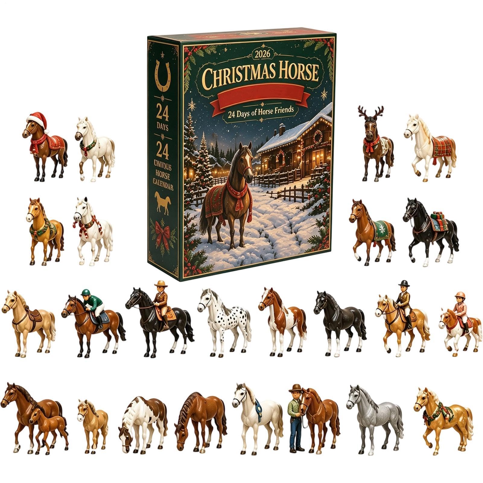 Calendario Countdown Di Natale Figure Animali Collezionabili A Forma Di
