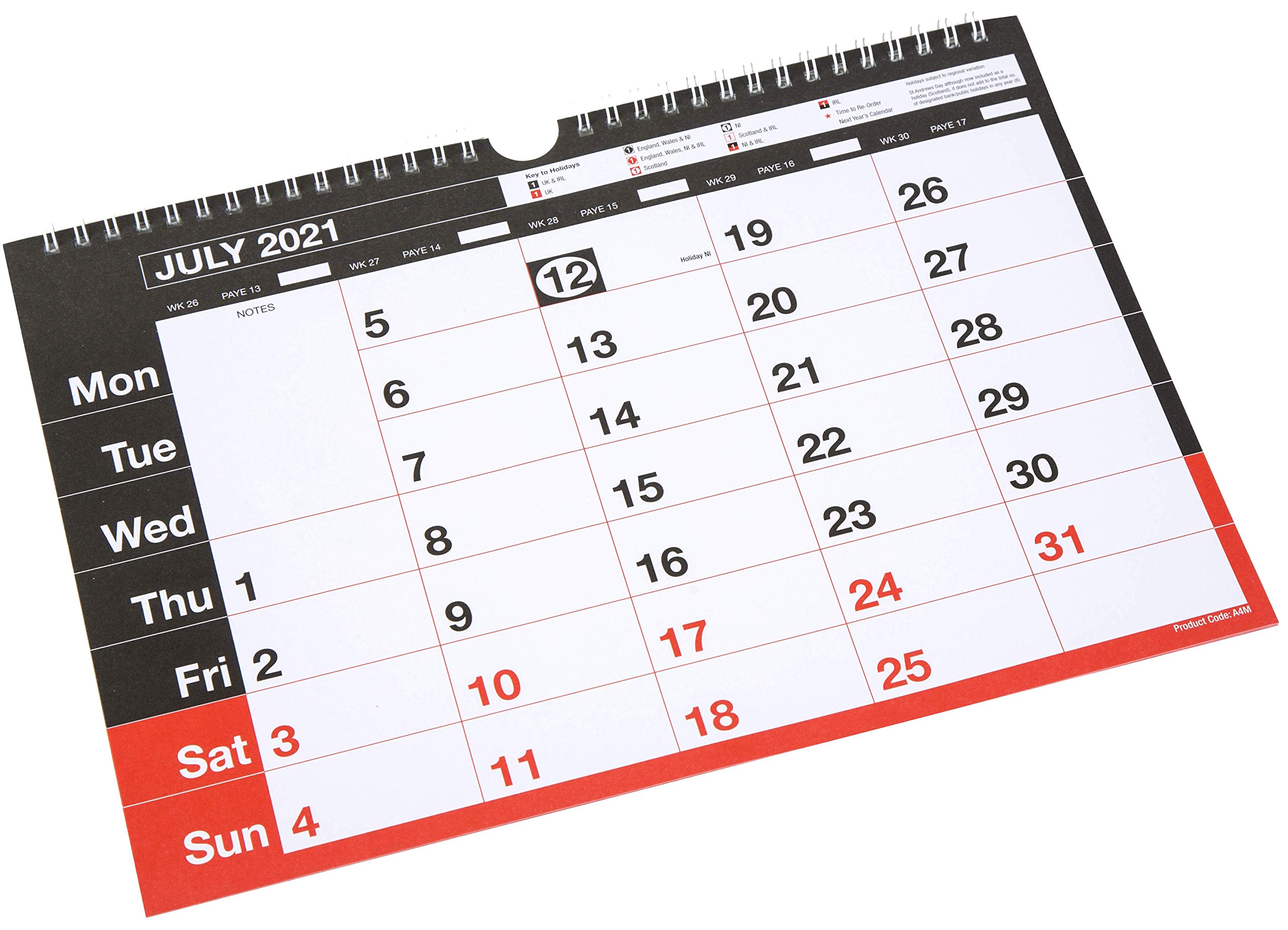 A4 Academic Wall Calendar 2021 2022 Memo Planner Month To View Buy A4 Academic Wall Calendar 2021 2022 Memo Planner Month To View Buy