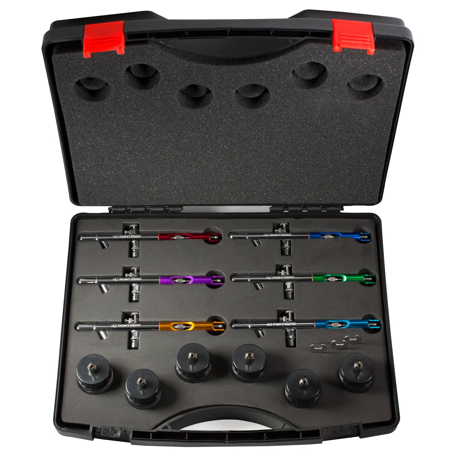 Amazon.co.jp: PointZero PZ-12XS デュアルアクション 6 エアブラシ 