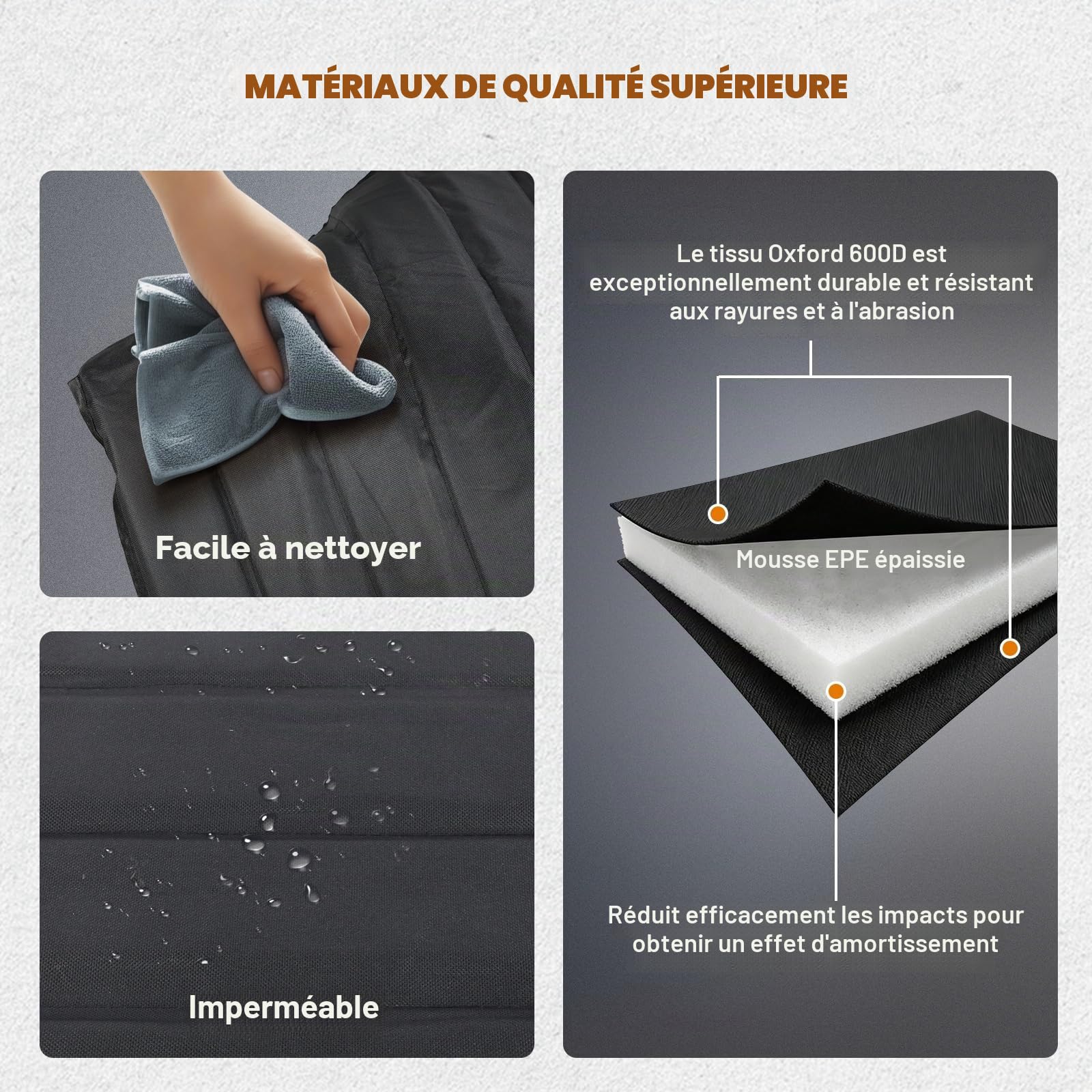Protection Voiture Chien, Protection Coffre Voiture Chien, Tapis de Coffre Voiture, Renforcé, Résistant à l'usure et Imperméable, pour Protéger Pare-chocs de Votre Voiture Contre Rayures, 98 x 68 cm