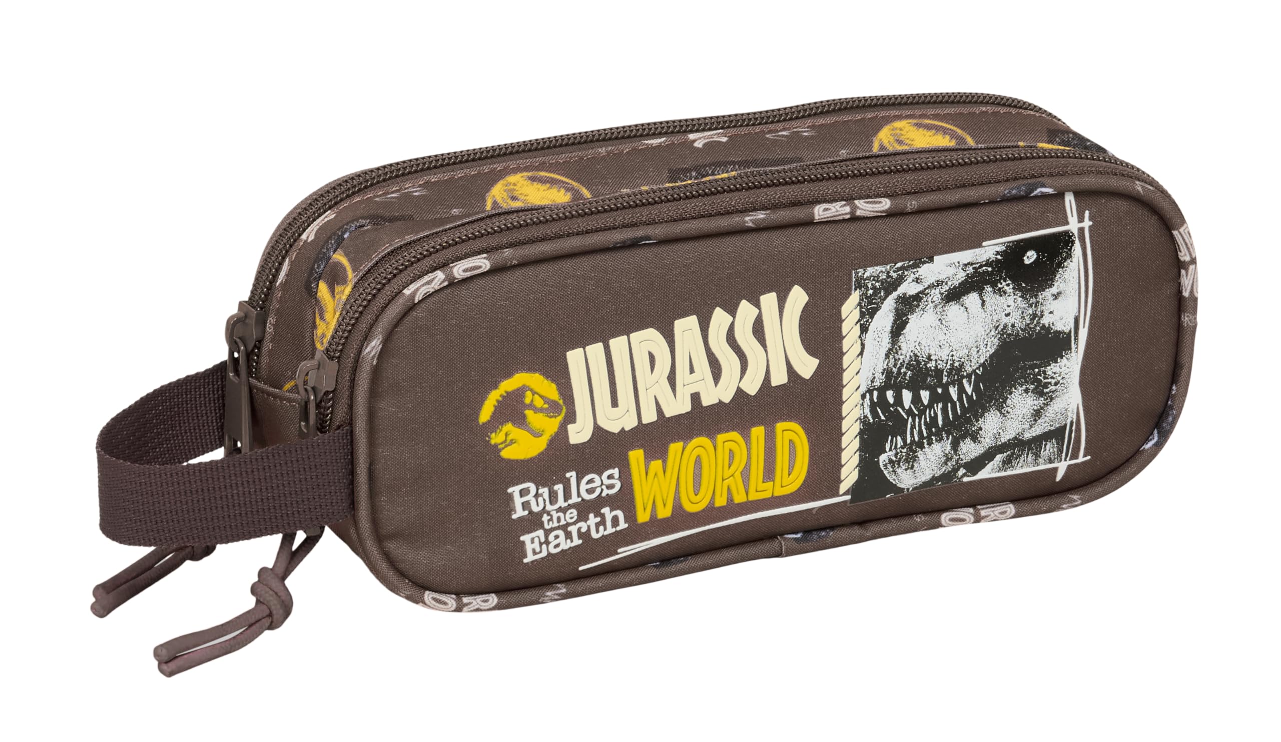 JURASSIC WORLD – Double Child's Pencil Case, Children's Pencil Case, Ideal for School Age Children, Comfortable and Versatile, Quality and Resistance, 21 x 6 x 8 cm