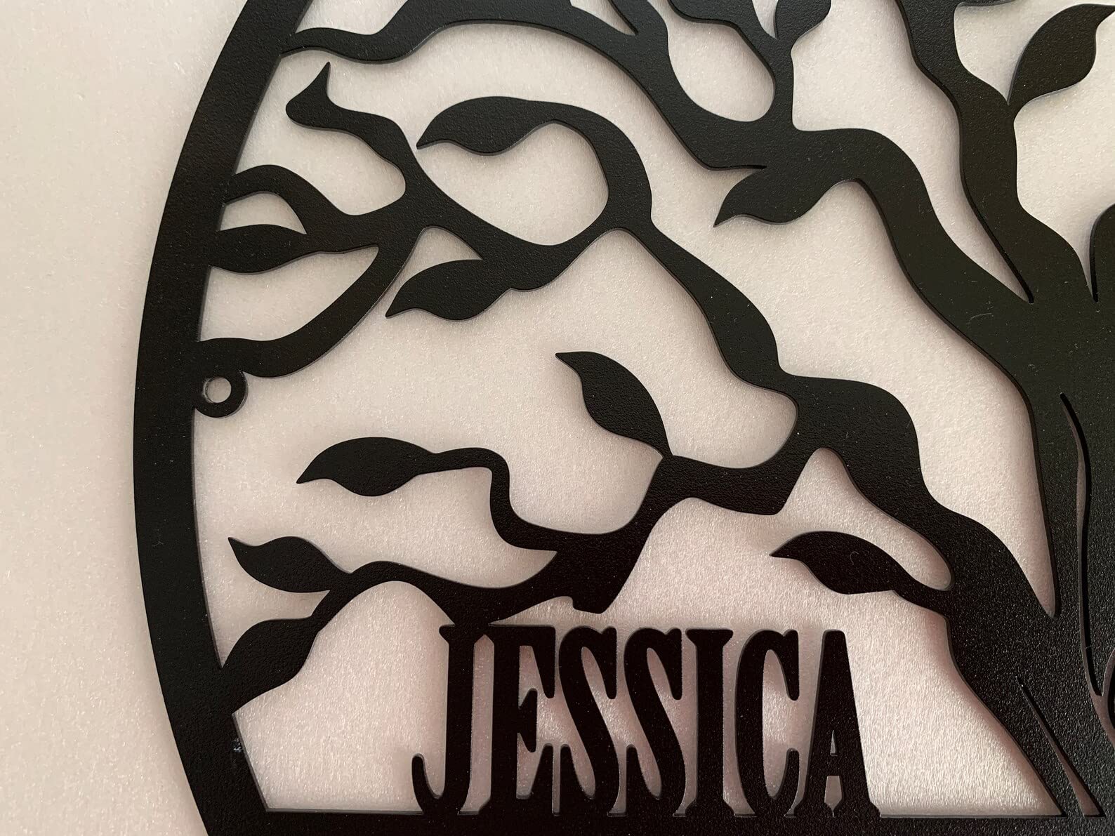 Apellido personalizado y 2 nombres, Decoracion Hogar, Arte de Pared, Salon, Nombres de familia, Colgando Metálica Con Diseño de árbol de la vida, Dormitorio, Sala de estar, Regalo para la pareja