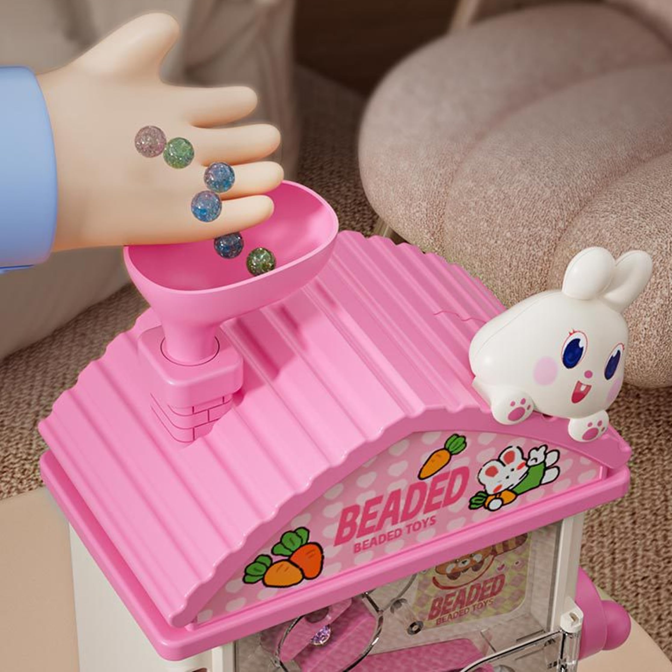 Riouwal Máquina para hacer pulseras con 400 cuentas, fabricante de pulseras Rabbit House para niños