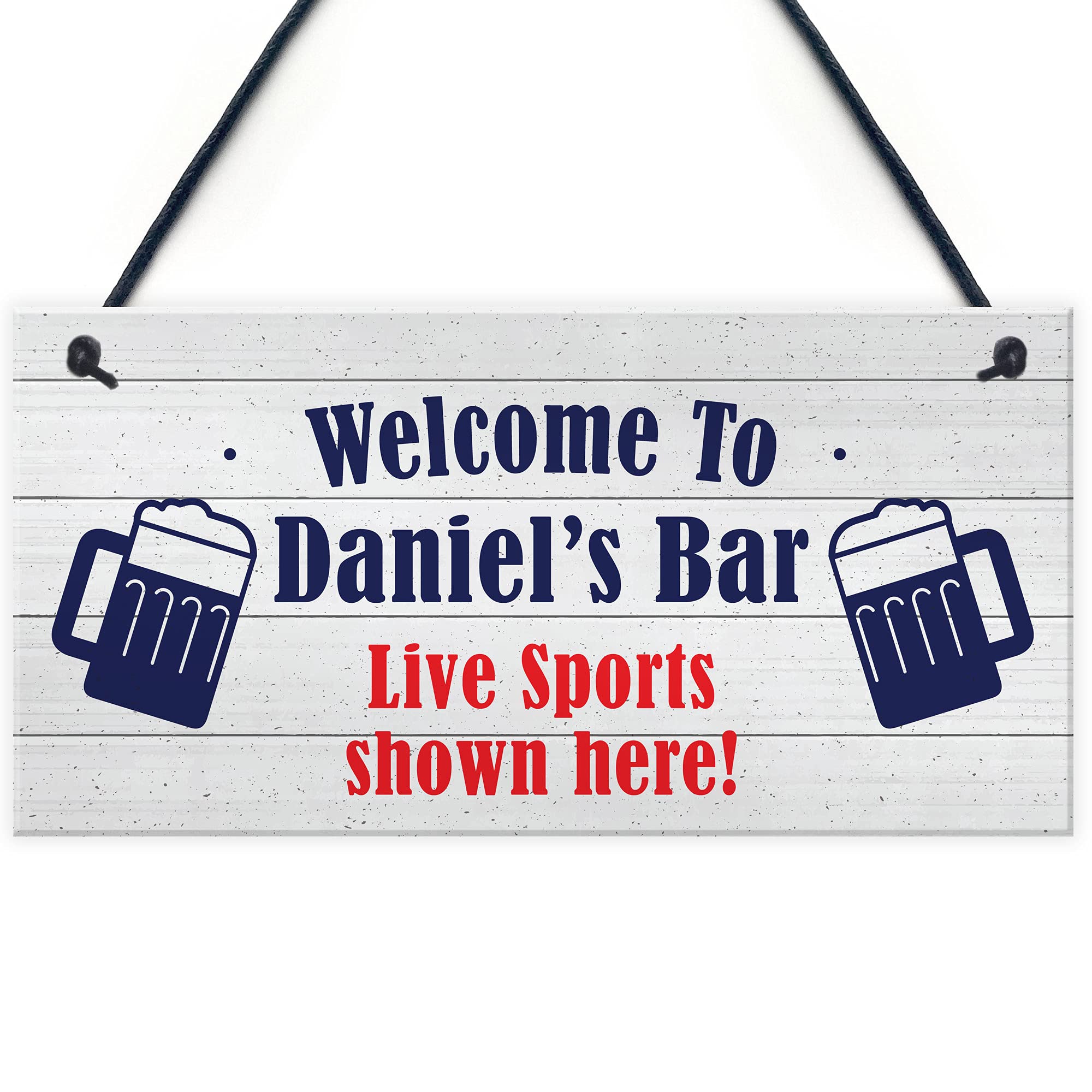 PERSONALISED Home Bar Sign Football Lover Alcohol Beer Gift For Men Keepsake