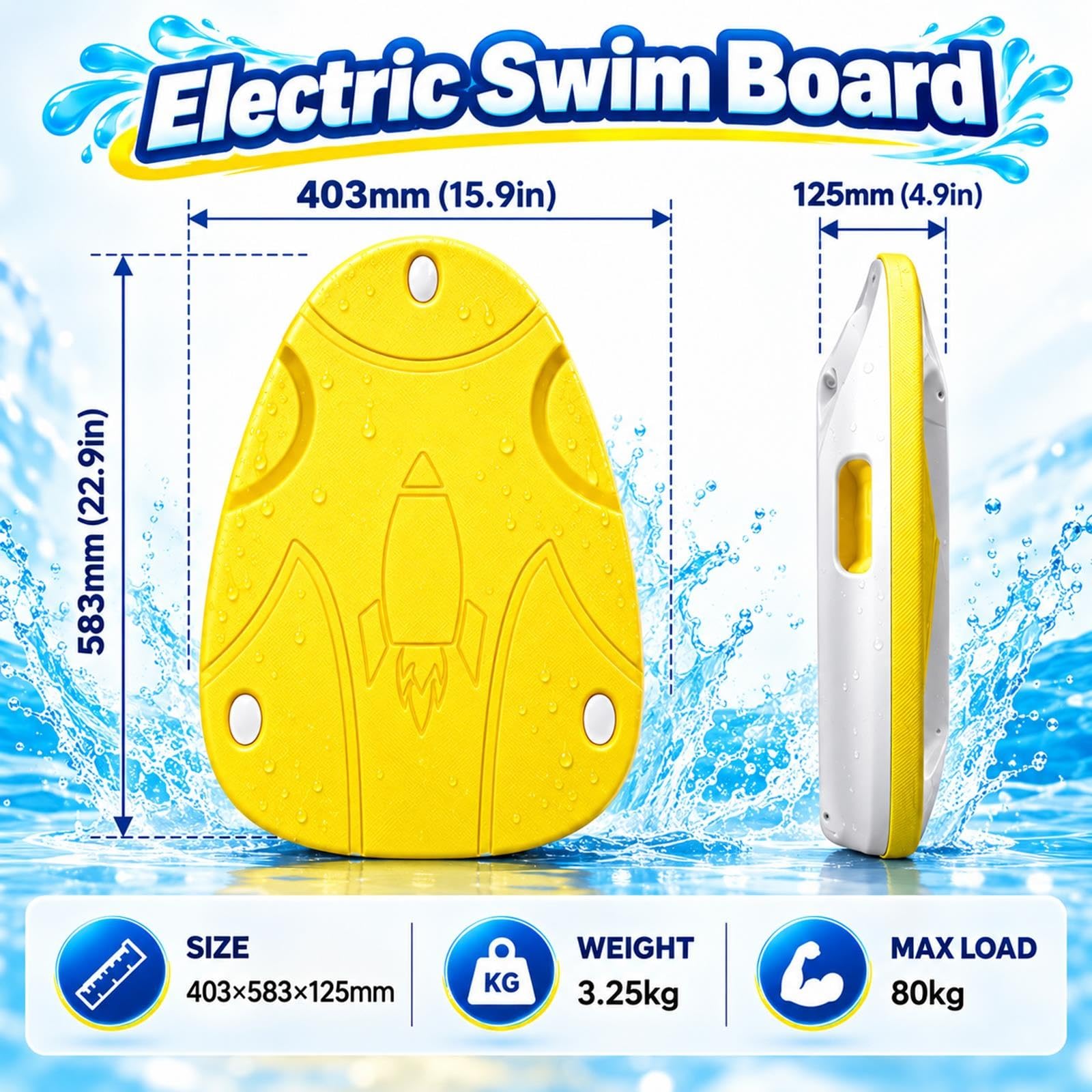 Tavoletta da Nuoto Elettrica for Adulti, Scooter Acquatico Motorizzato