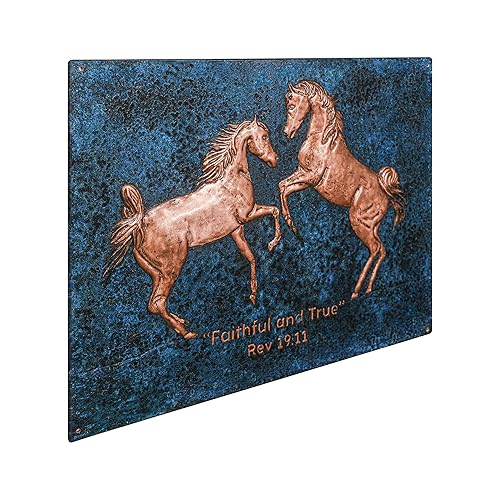 Miniatura 3 de Kitchen Backsplash, Two Rearing Horses Copper Backsplash, Custom Copper Backsplash Panel, Handmade Copper Backsplash Tile, Indoor Outdoor Wall Decor