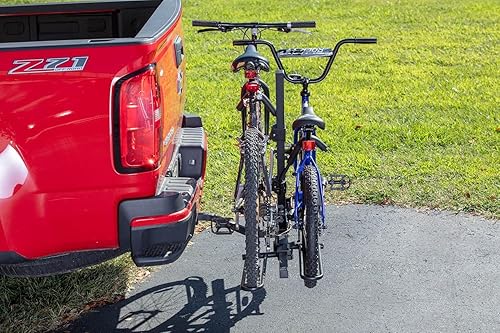 Miniatura 8 de Rockland - Portabicicletas para 2 bicicletas de neumáticos anchos 2.5", apto para vehículos con enganche receptor 1.25 y 2", soporta 80 libras,