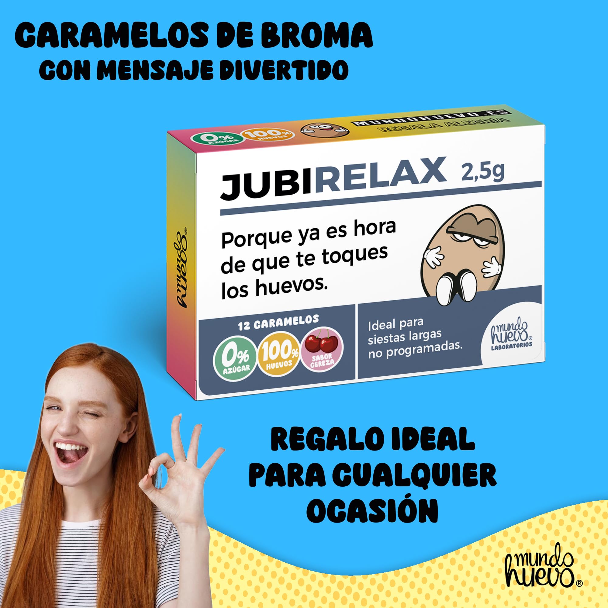 Caramelos de broma JUBILADO Blíster divertido 12 caramelos sin azúcar Regalo para hombres que se jubilan