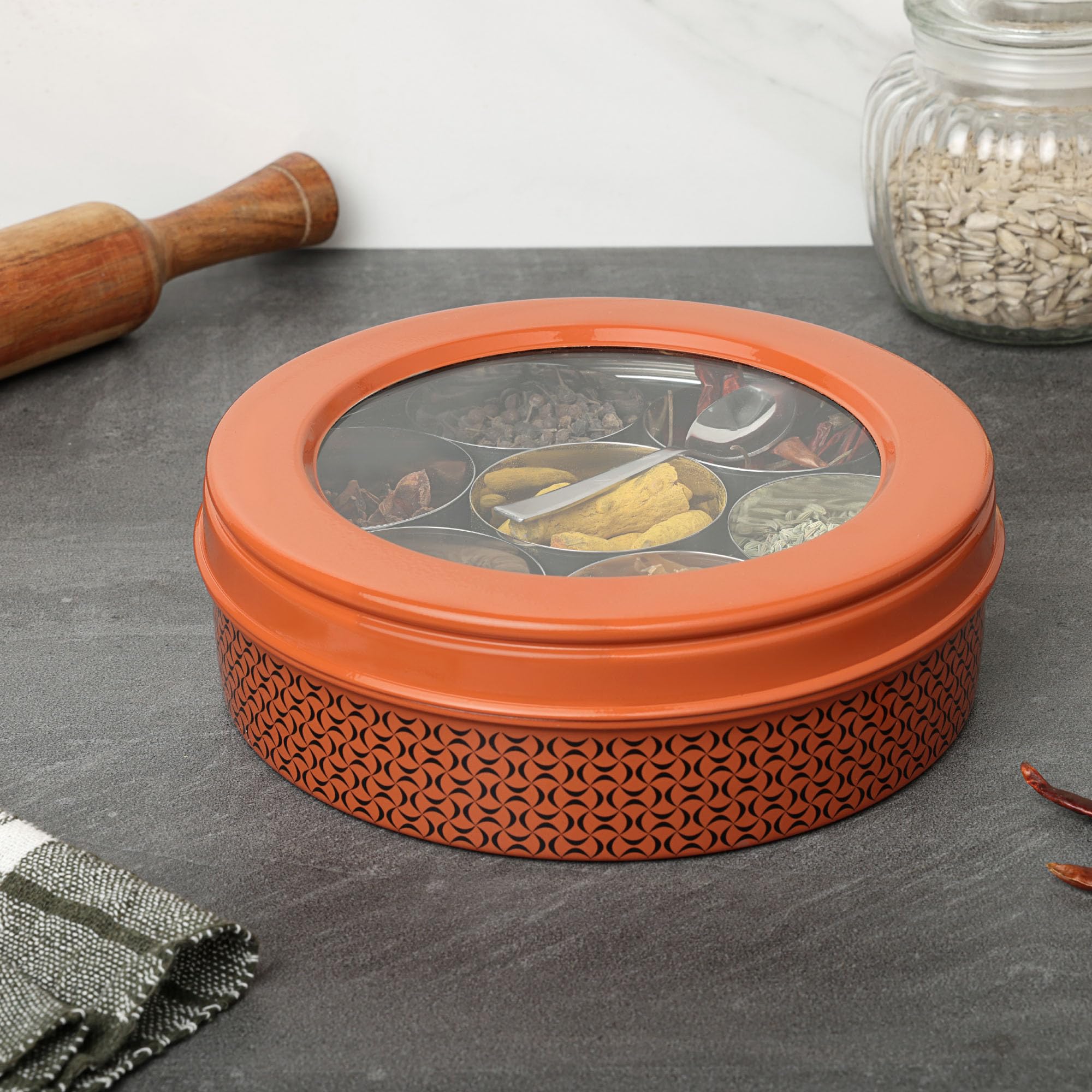 Stainless Steel Spice Box - Dudki Masala Dabba -13