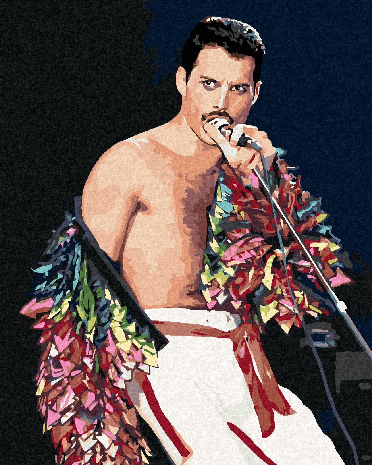 ZUTY 1244252, Malen nach Zahlen-FREDDIE MERCURY 80x100 cm ohne Keilrahmen