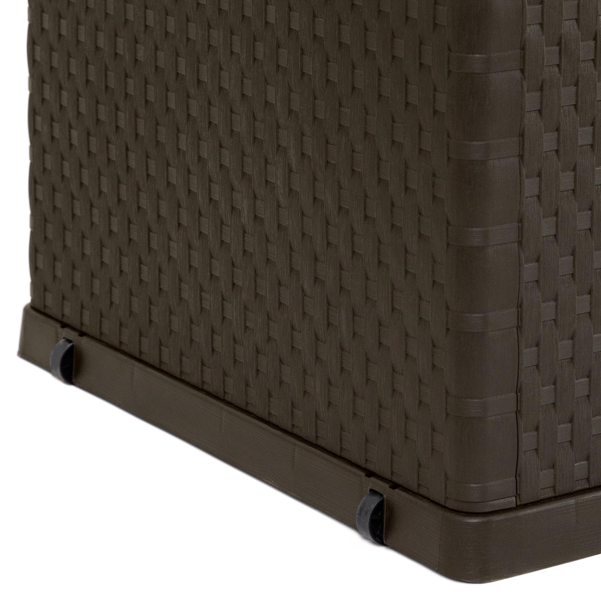 Toomax Multibox rattanowe pudełko do przechowywania mebli ogrodowych, 420 l, brązowe, pudełko na poduszkę, odporne na warunki atmosferyczne, 420 l, wys. 63,5 x szer. 120 cm x gł. 56 cm