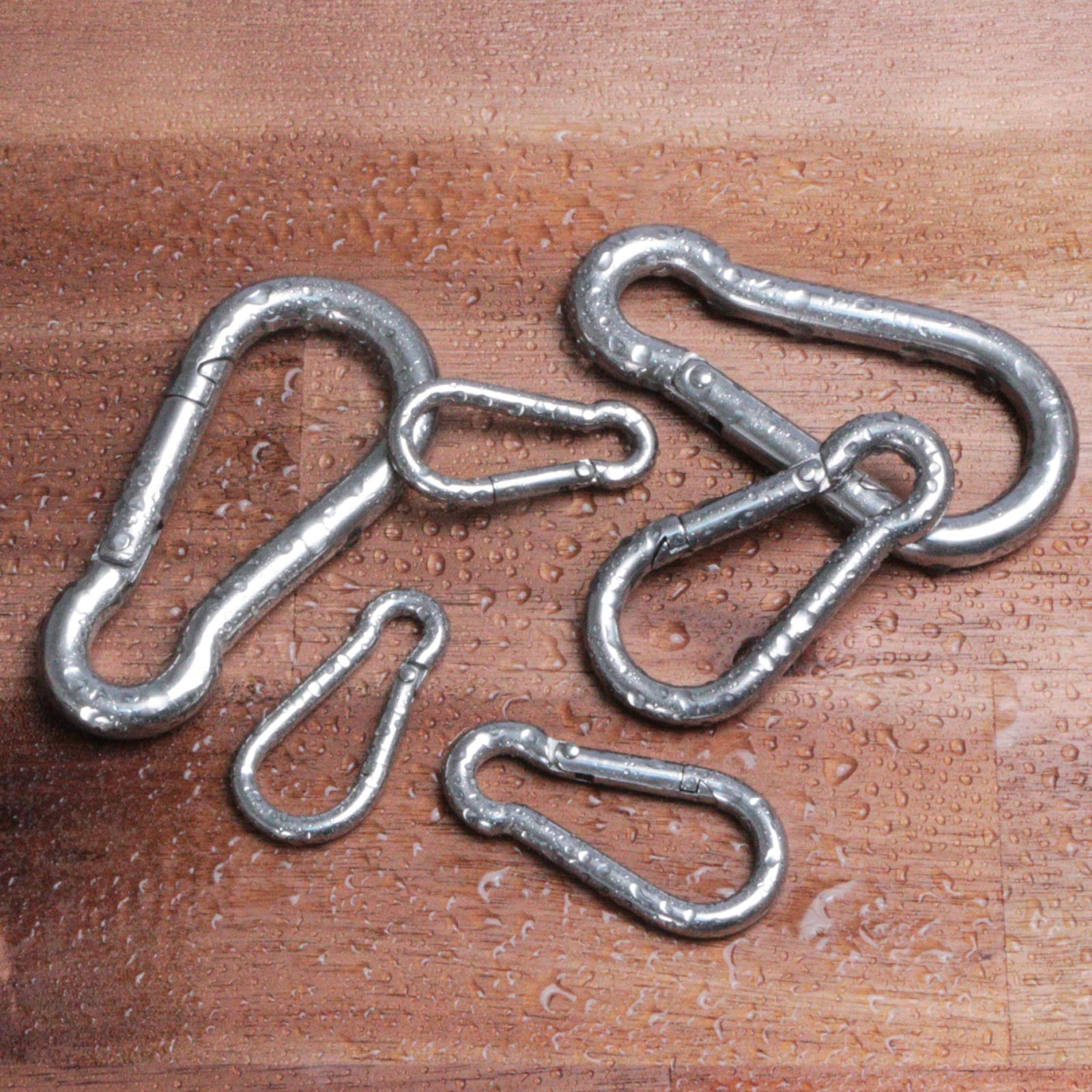 DRS Karabiner Edelstahl 5 Stück Edelstahlkarabiner V4A Standard