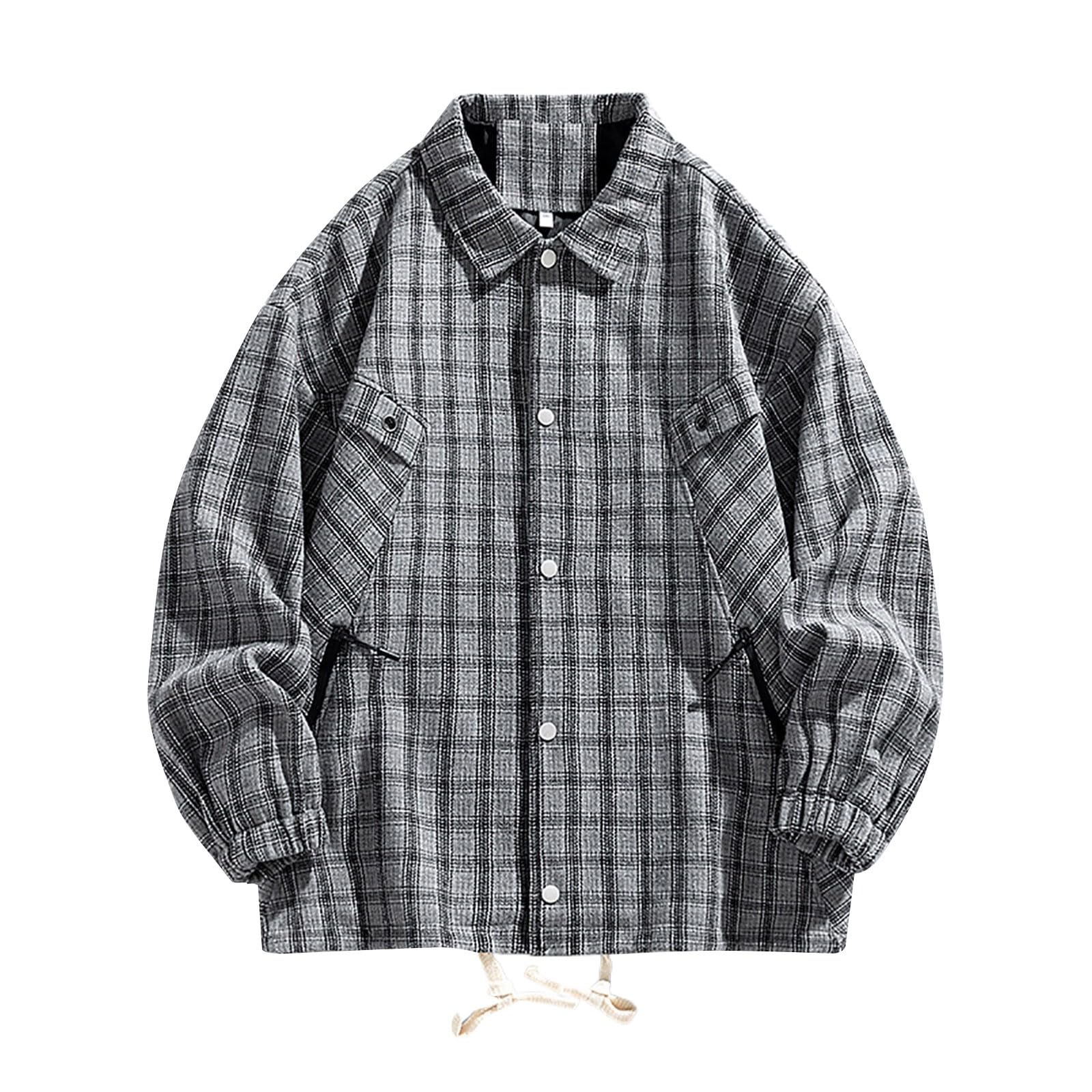 Camisa a cuadros para hombre, manga larga, informal, básica, a cuadros, para hombre, corte regular, camisa de franela, camisa de leñador, camisa de negocios, camisa de trabajo, camisa para hombre