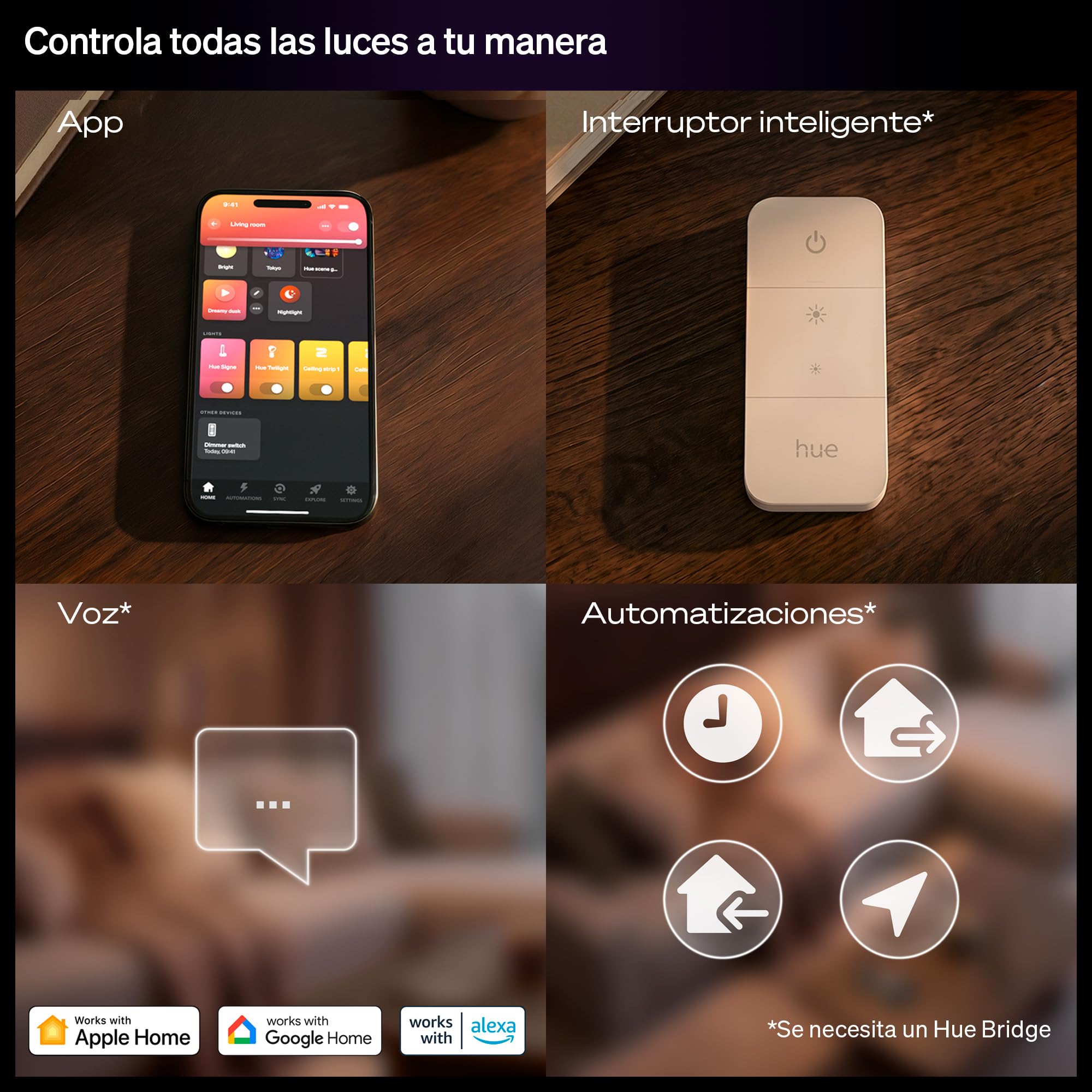 Philips Hue Slim Downlight, Plafón LED Empotrable, 1000 lm, 90 mm, Diseño Delgado, Espectro Luz de Día 1000K-20000K, Regulación Ultrabaja, Color Preciso, Iluminación Inteligente, Negro, Pack de 3