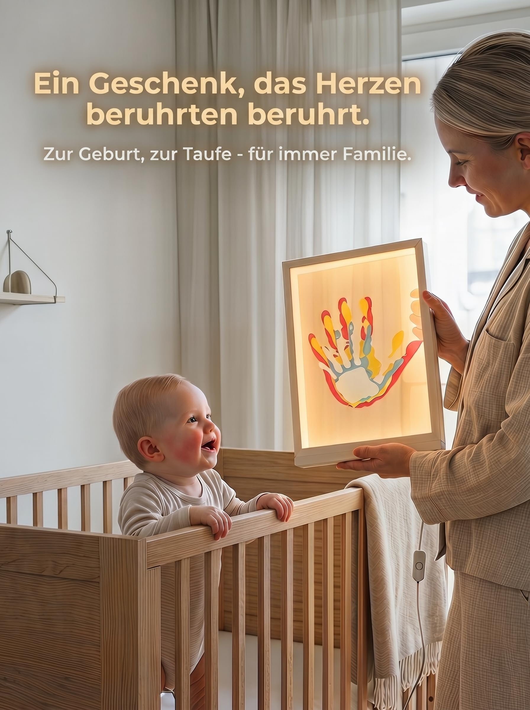 Fuerdich Set di impronte per la famiglia, fai da te con bambini (bianco)