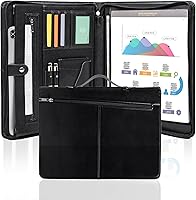 Vista 10 de Portafolio de cuero vegano personalizado para hombres, cartera de cuero personalizada para mujeres, carpeta de cartera, organizador de documentos