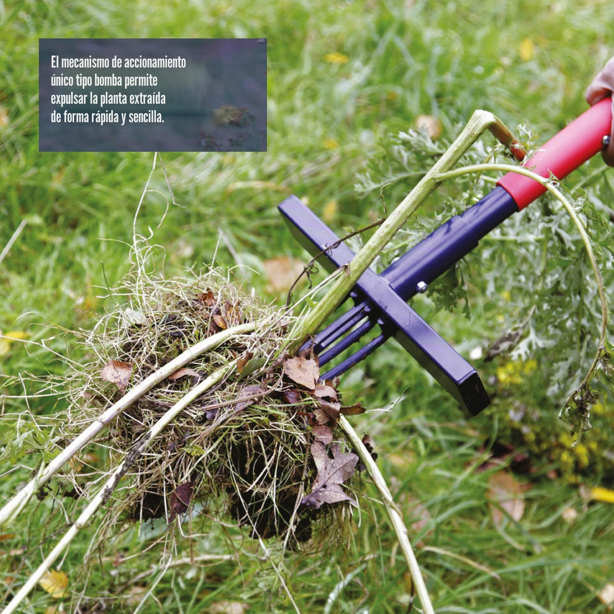 Spear & Jackson 4853UW Ragwort Ultra Extractor de Maleza - Diseño duradero totalmente metálico, mecanismo de bombeo, empuñadura antideslizante, ideal para eliminar malas hierbas invasoras y Ragwort