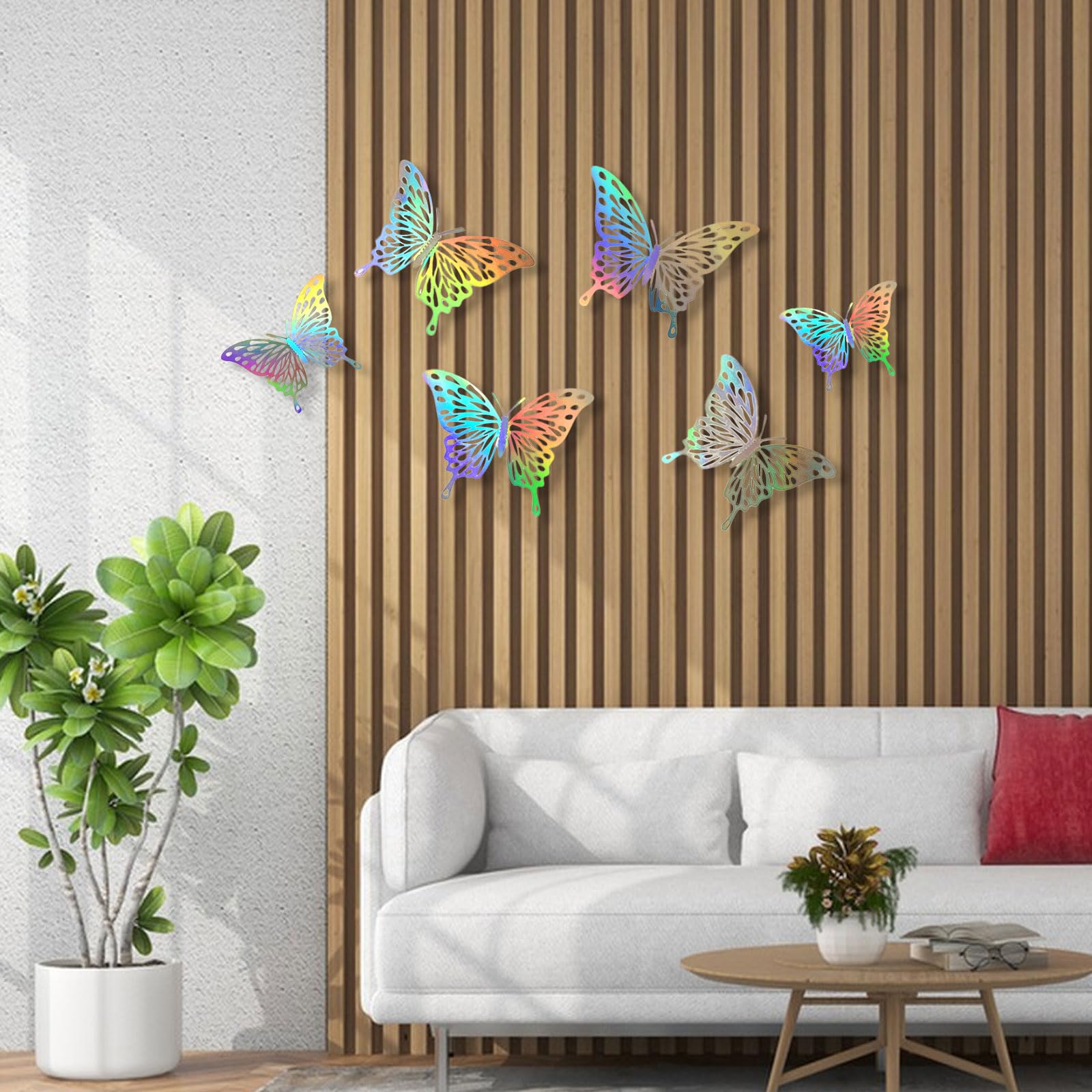 Wandtattoo Schmetterlinge 72 Stück – 3D-Effekt, Abnehmbar, Für Wohnzimmer & Schlafzimmer, Größe 4-7 Cm
