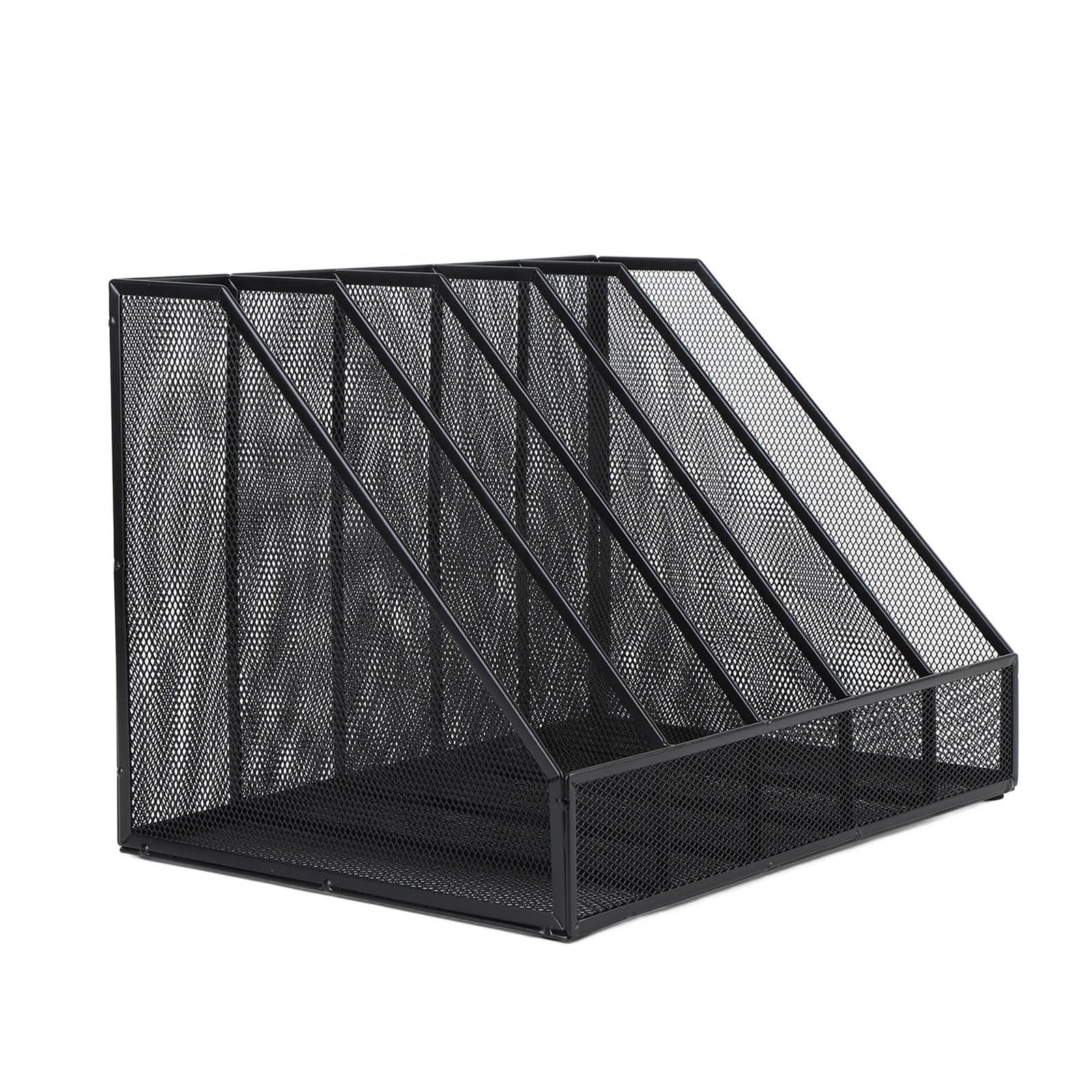 Organiseur dossiers et support de rangement vertical de bureau à 5 sections