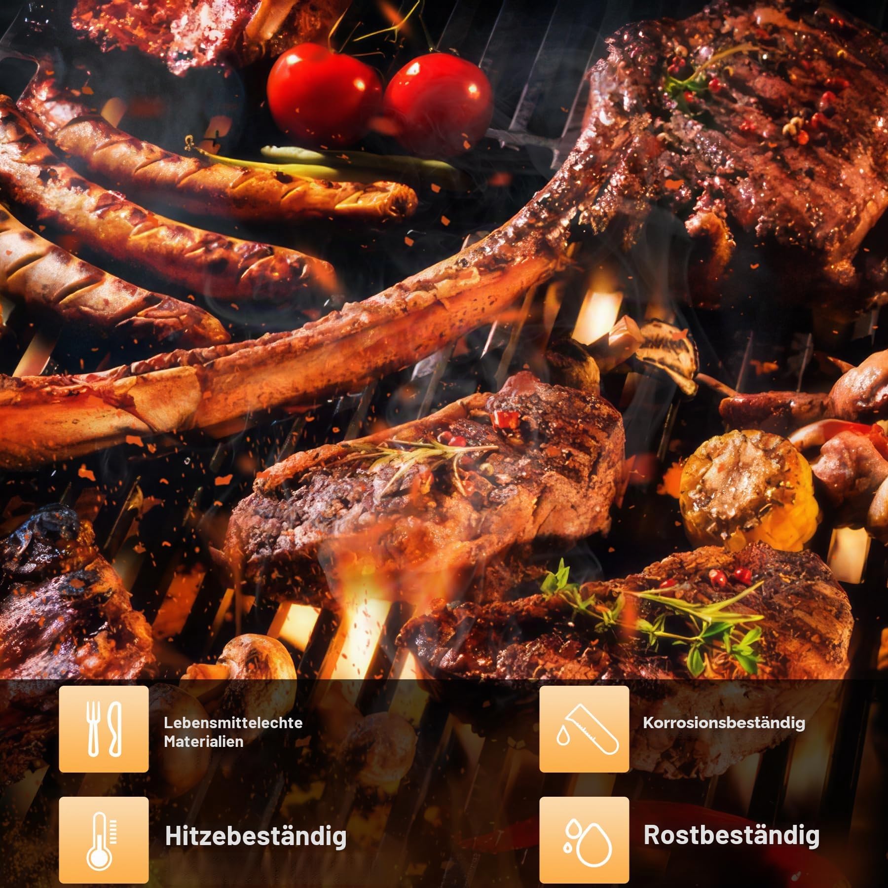 E210 44,5x26cm Grillrost für Weber Spirit I & II 200 Serie, Spirit E210, E220, S210, S220 (mit vorderen Bedienknöpfen), 7637 Ersatzteile Gusseisen für Spirit 200 Grillrost