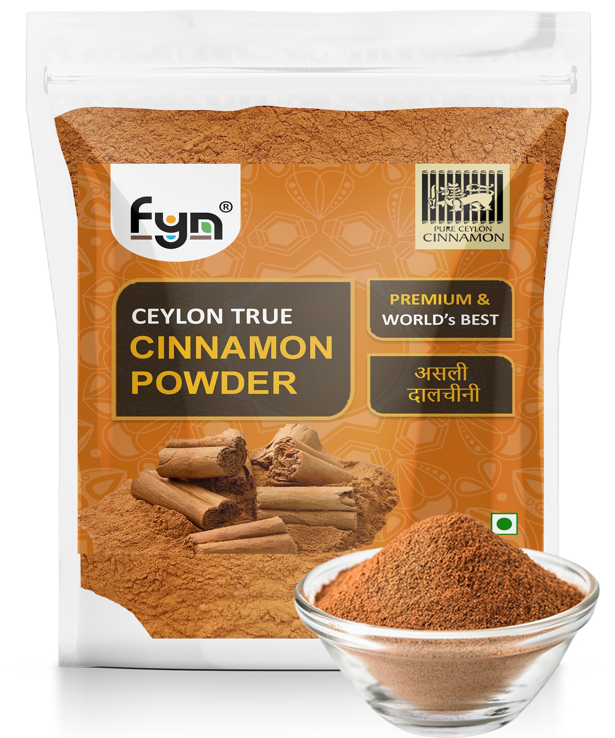 FYN Ceylon Cinnamon Powder (100g) - Authentic True Sri Lankan Dalchini Stick Powder | World's Finest | Low Coumarin