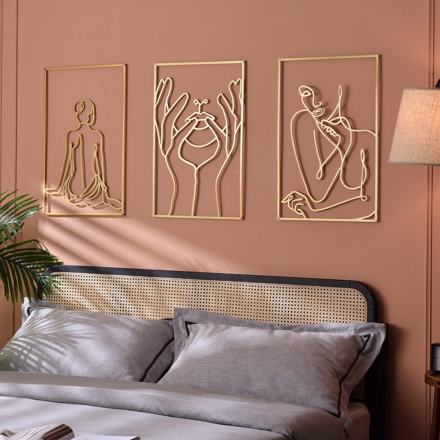 DeaTee Gold Wall Decor Set of 3, 15.7 x 23.6 Inches Large