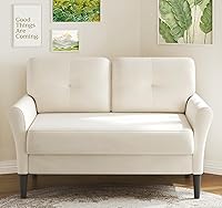 Vista 10 de Sofá biplaza de 69 pulgadas, sofás pequeños de terciopelo para espacios pequeños, sofás de dos plazas con 2 almohadas, sofás de dos plazas de Gris