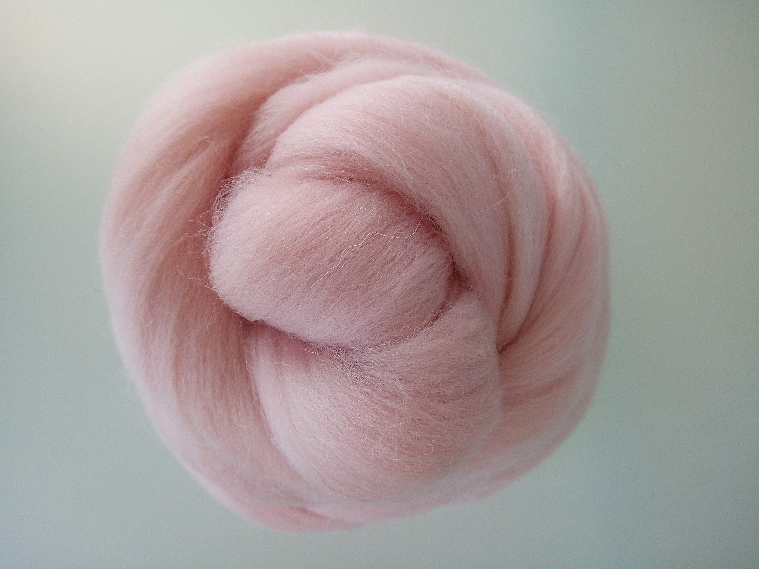 Light Pink* 100% Merino Wool Giant Yarn Extreme Arm Knitting Felting Wool Tops Roving Bulky 50g - 4kg (150g)